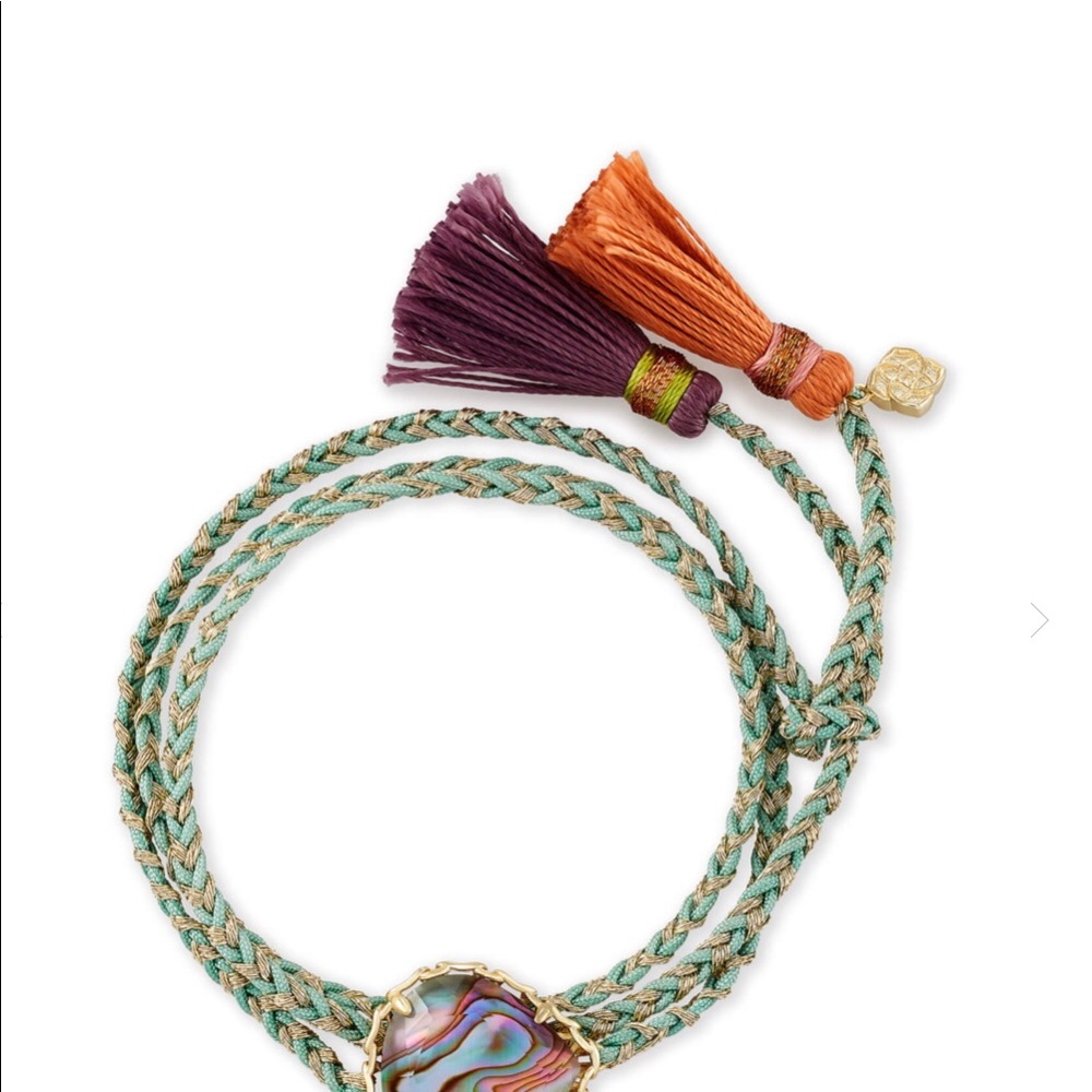 Kendra Scott Kenzie Green Cord Wrap Bracelet